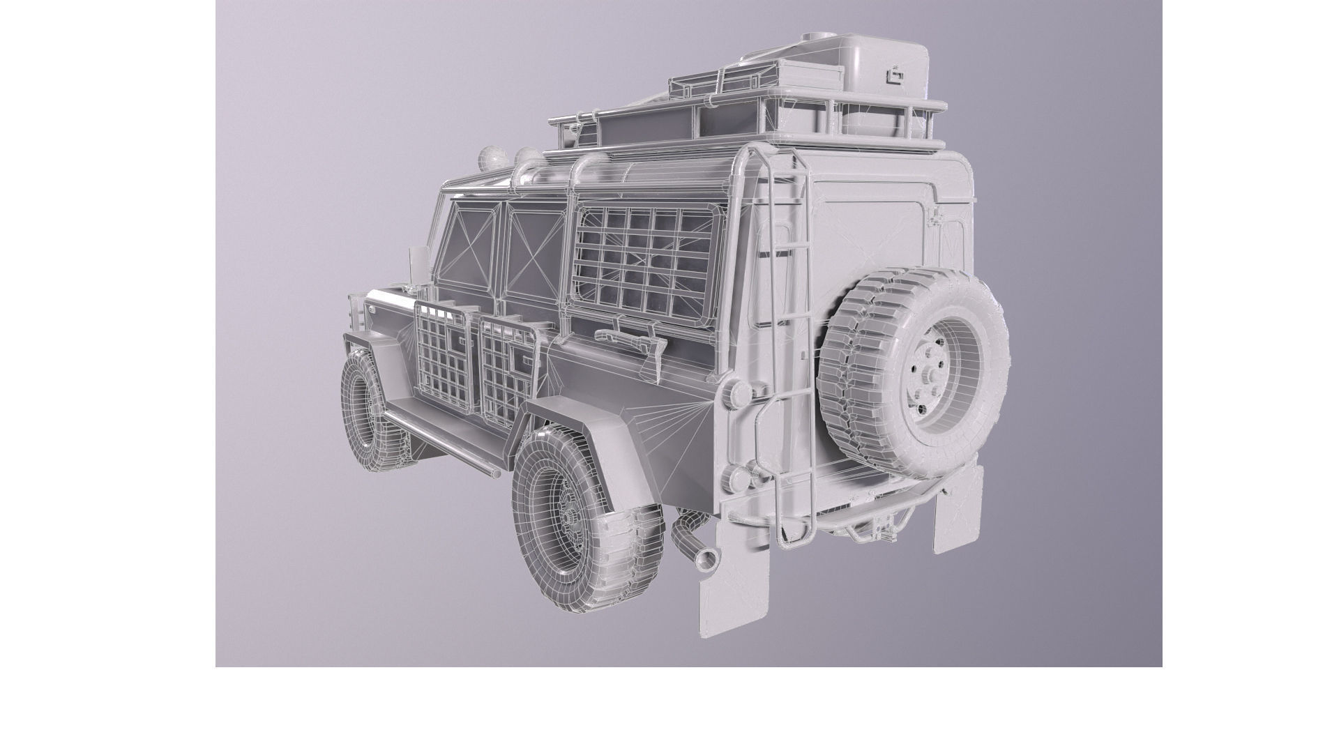 Land Rover Defender 110 Low Poly 3D model Low-poly 3D model_14