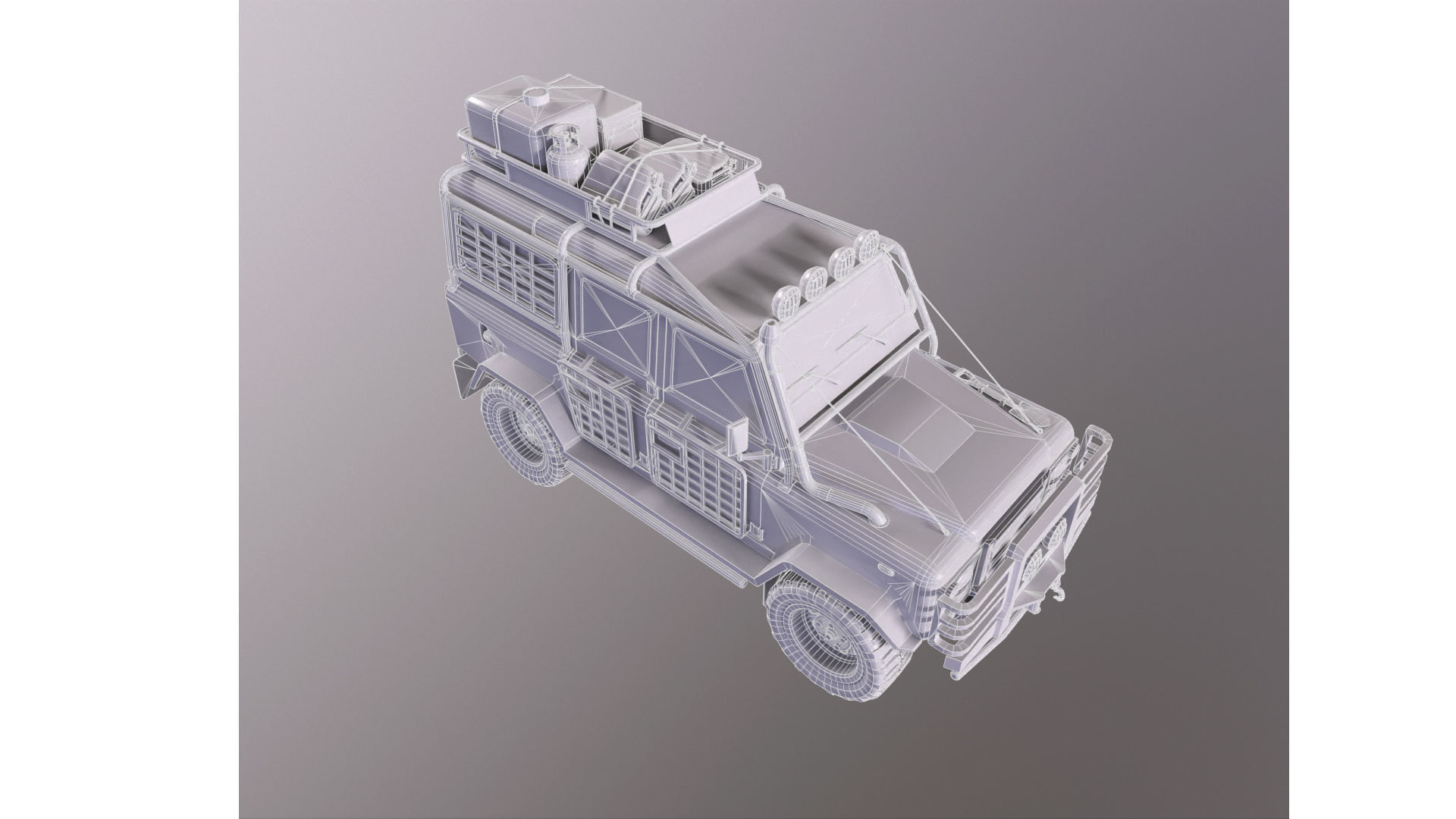 Land Rover Defender 110 Low Poly 3D model Low-poly 3D model_11
