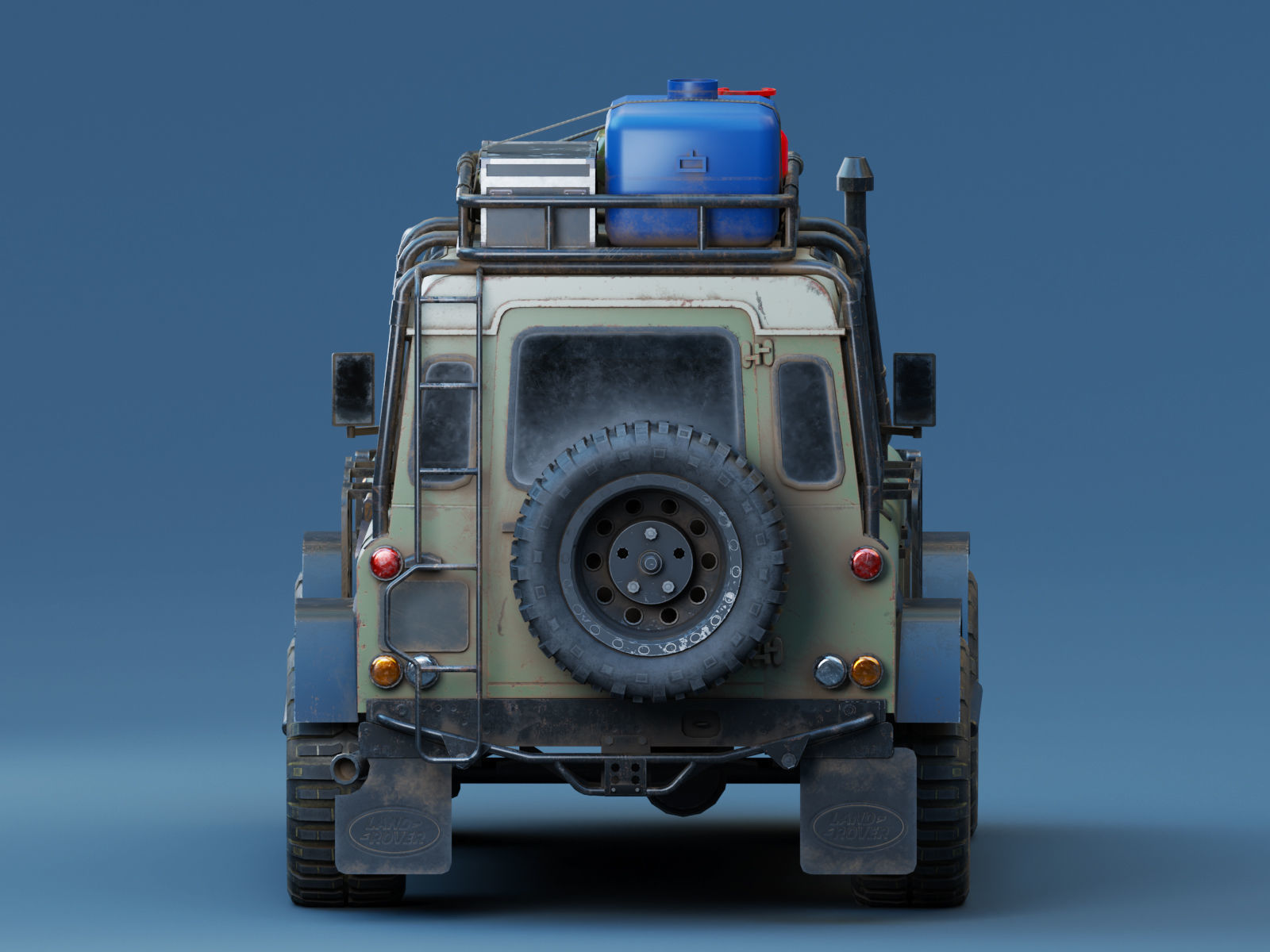 Land Rover Defender 110 Low Poly 3D model Low-poly 3D model_9