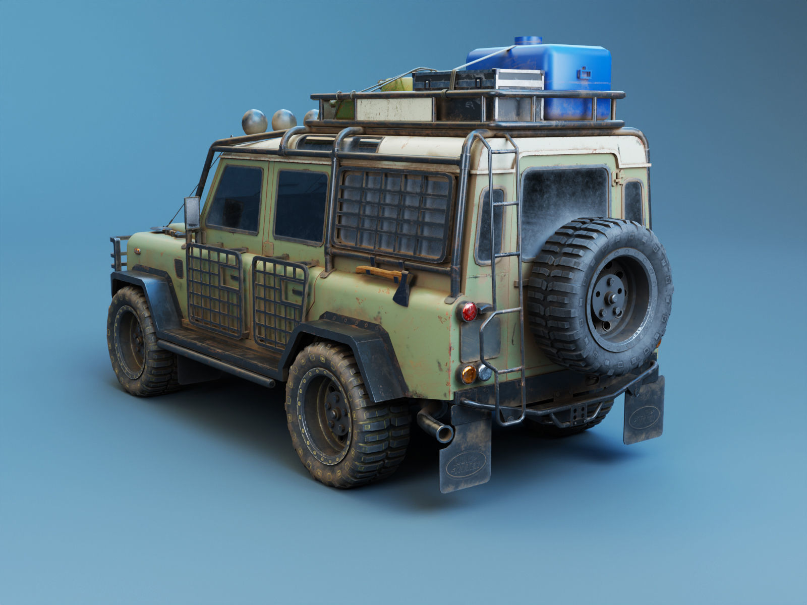 Land Rover Defender 110 Low Poly 3D model Low-poly 3D model_5