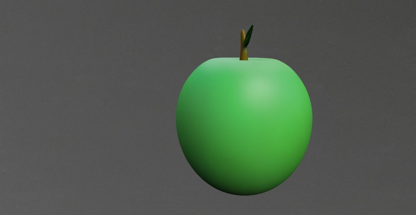 APPLE Low-poly 3D model_4
