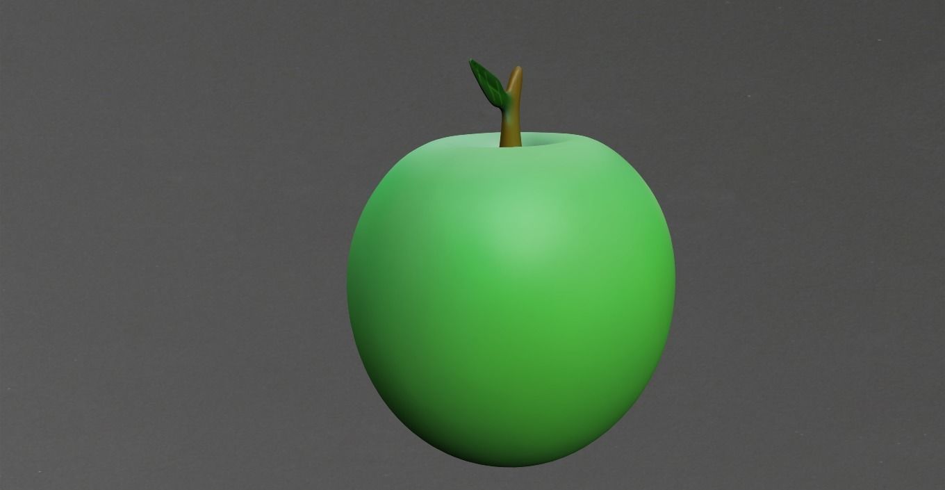 APPLE Low-poly 3D model_6