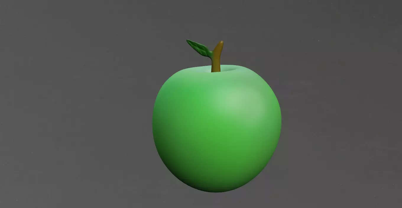 APPLE Low-poly 3D model_0