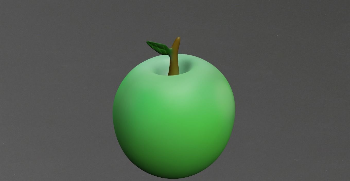 APPLE Low-poly 3D model_7
