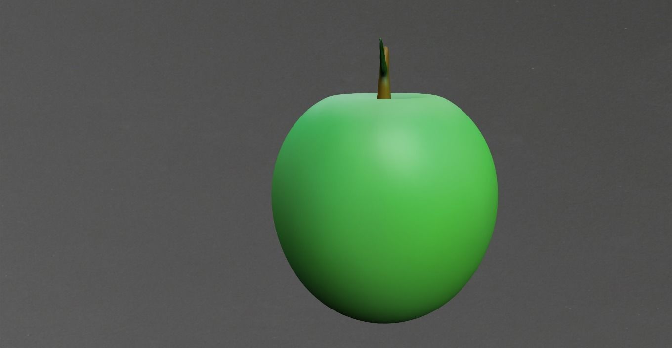 APPLE Low-poly 3D model_5