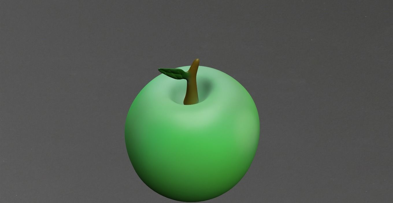 APPLE Low-poly 3D model_8