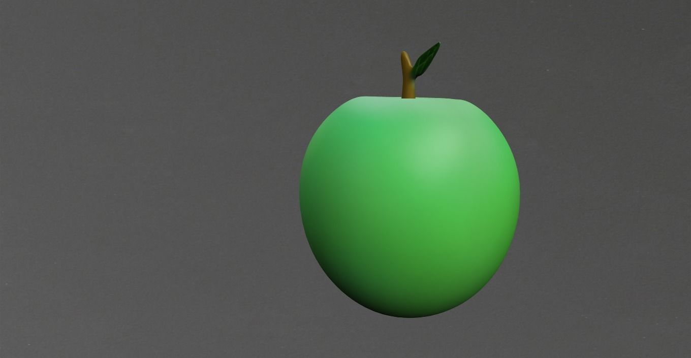 APPLE Low-poly 3D model_3