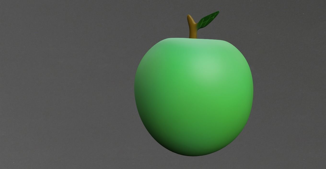 APPLE Low-poly 3D model_2