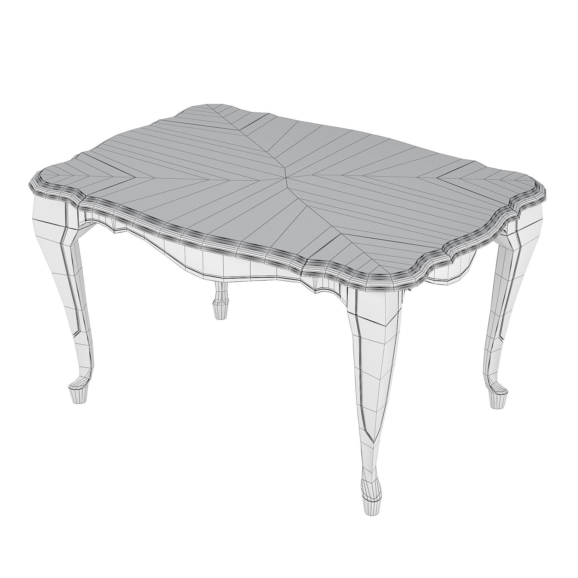 Classic table 3D model_5