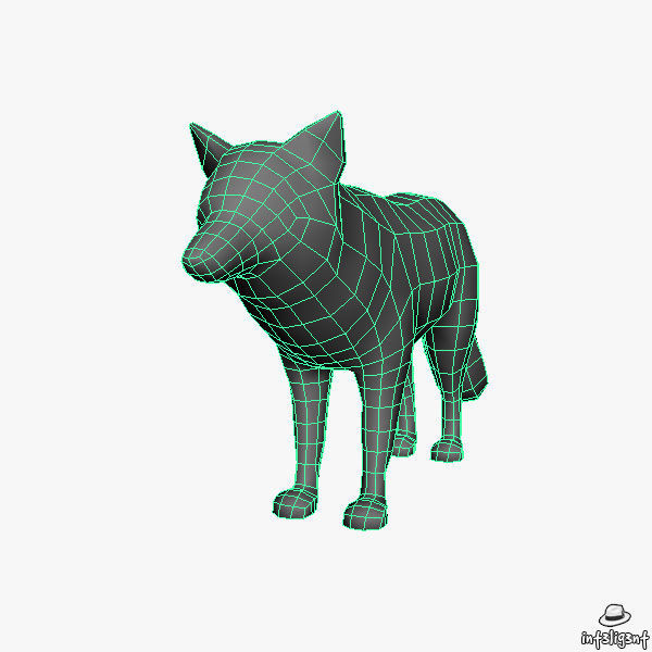 Fox Model Low-poly 3D model_4