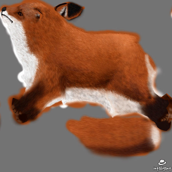 Fox Model Low-poly 3D model_8