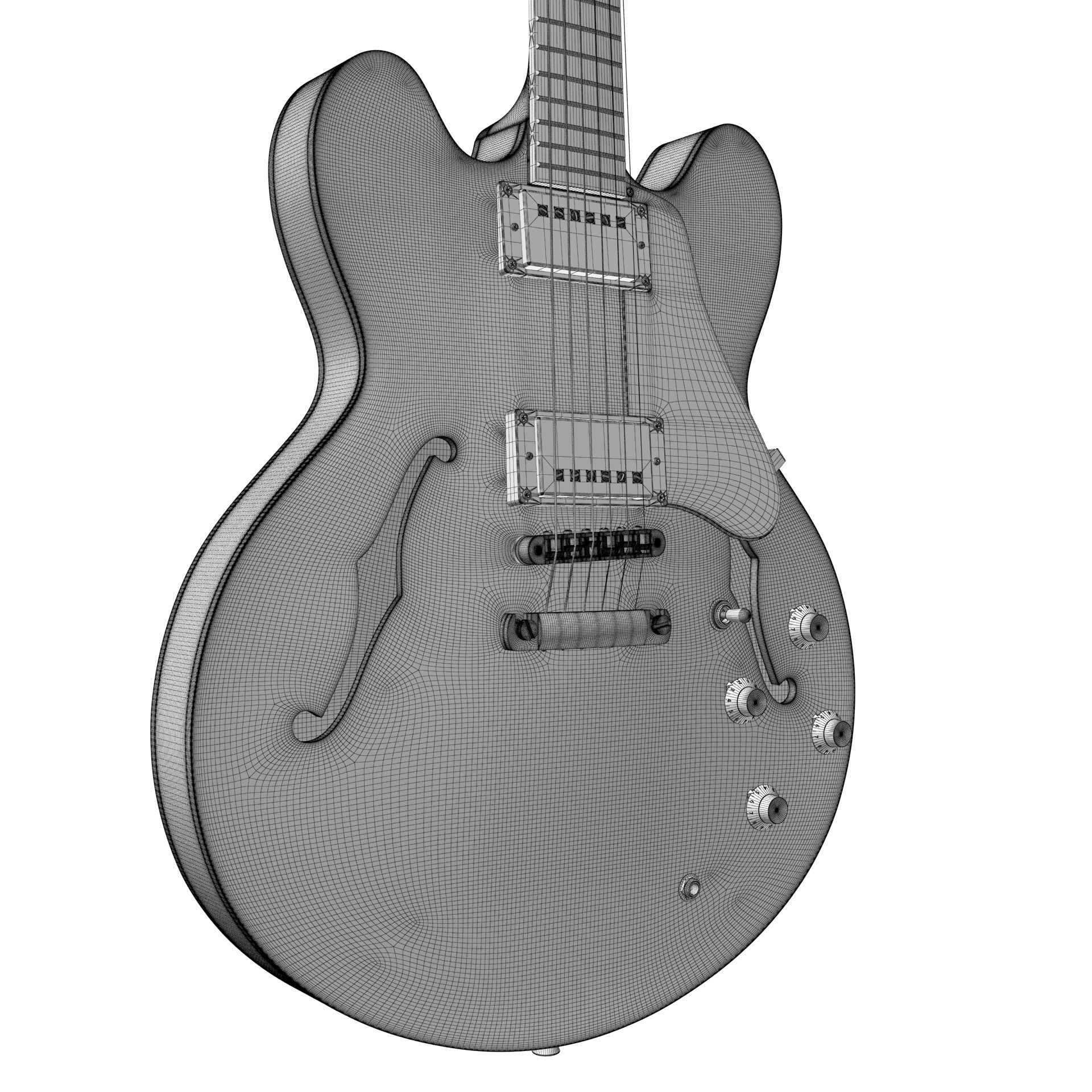 Gibson ES 335 Wine Red 3D model_18