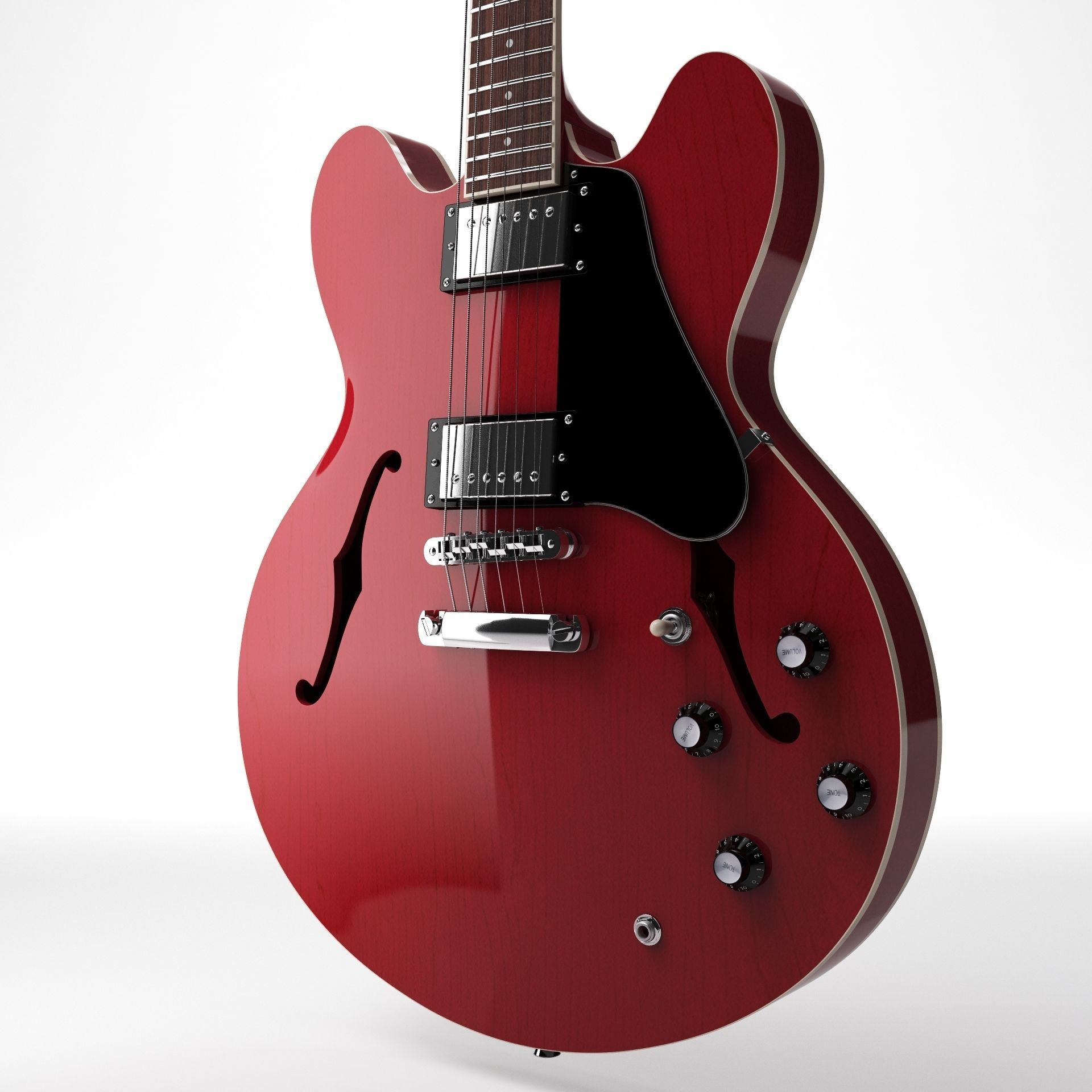 Gibson ES 335 Wine Red 3D model_4