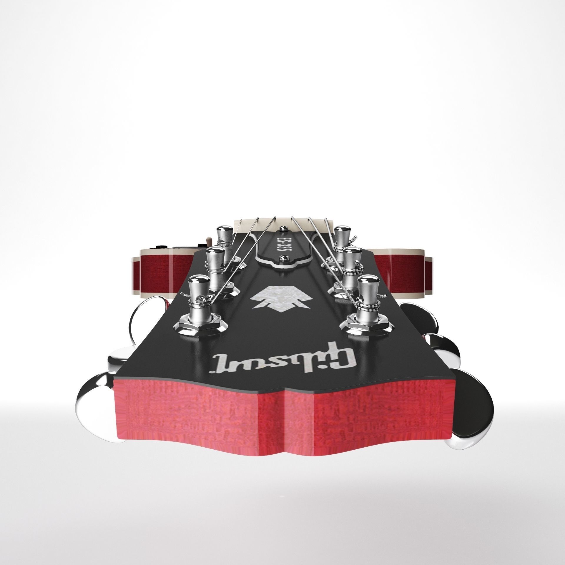 Gibson ES 335 Wine Red 3D model_12