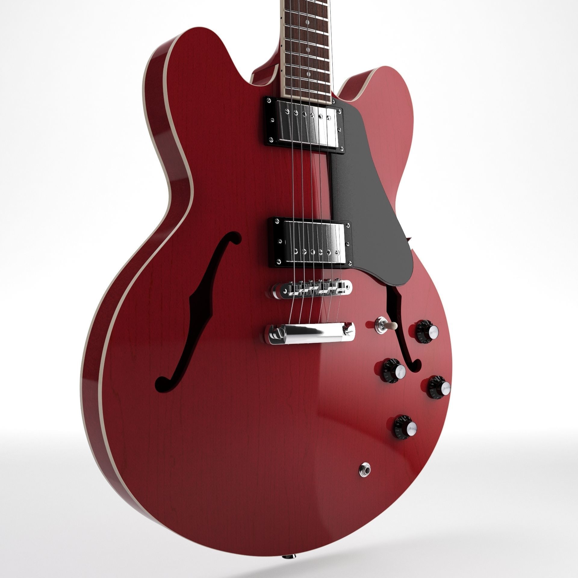 Gibson ES 335 Wine Red 3D model_2
