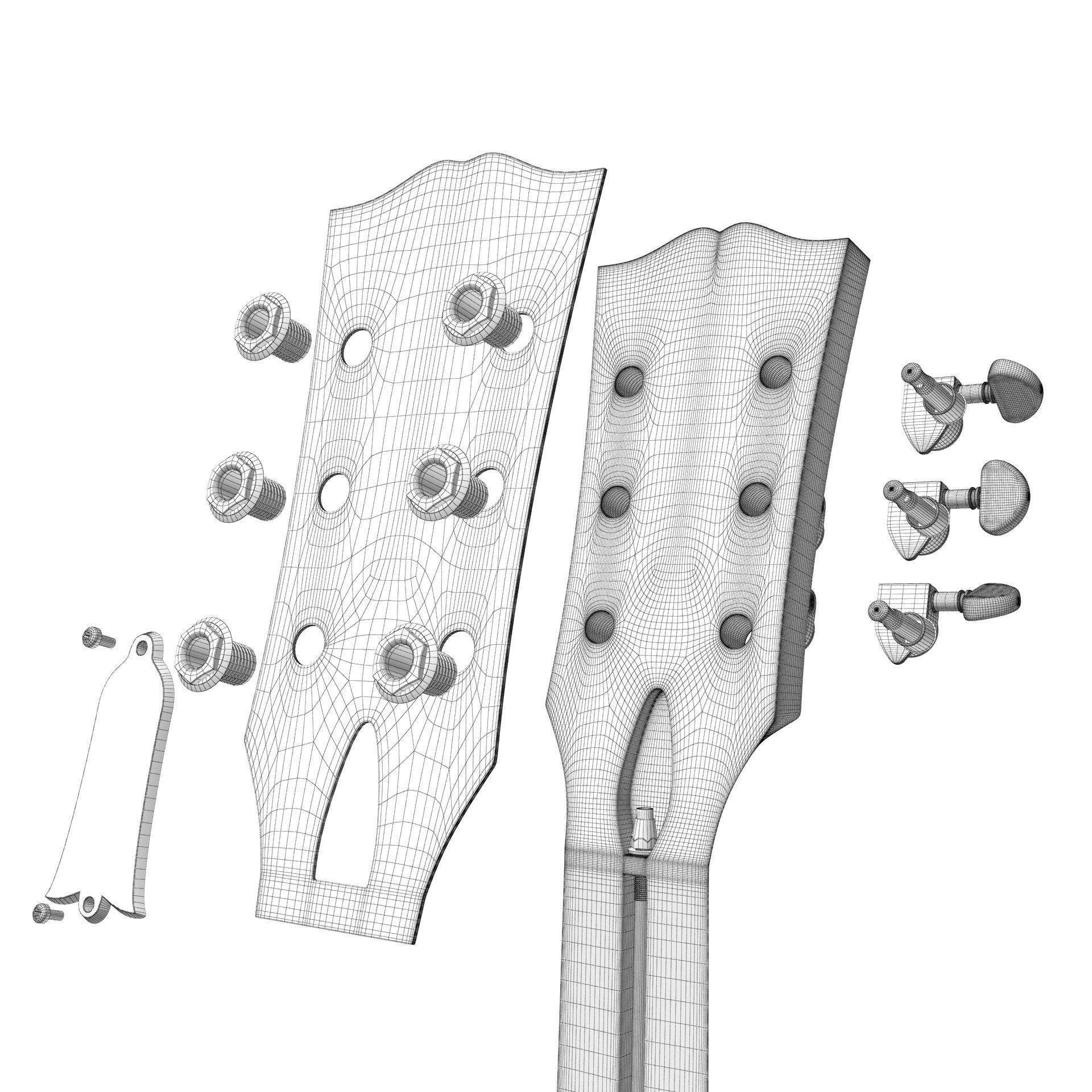 Gibson ES 335 Wine Red 3D model_30