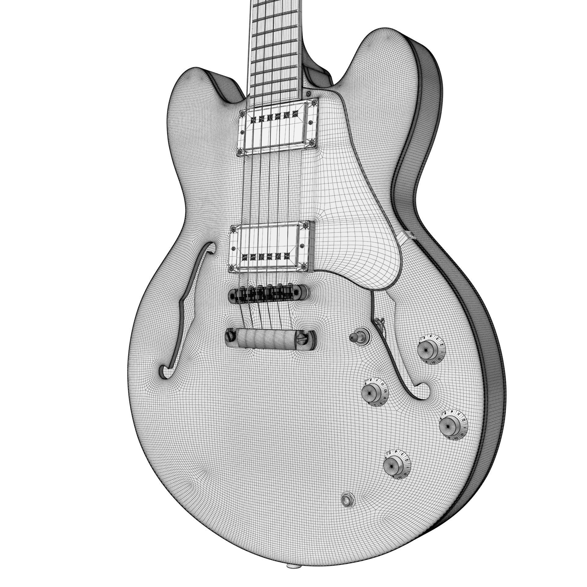 Gibson ES 335 Wine Red 3D model_20