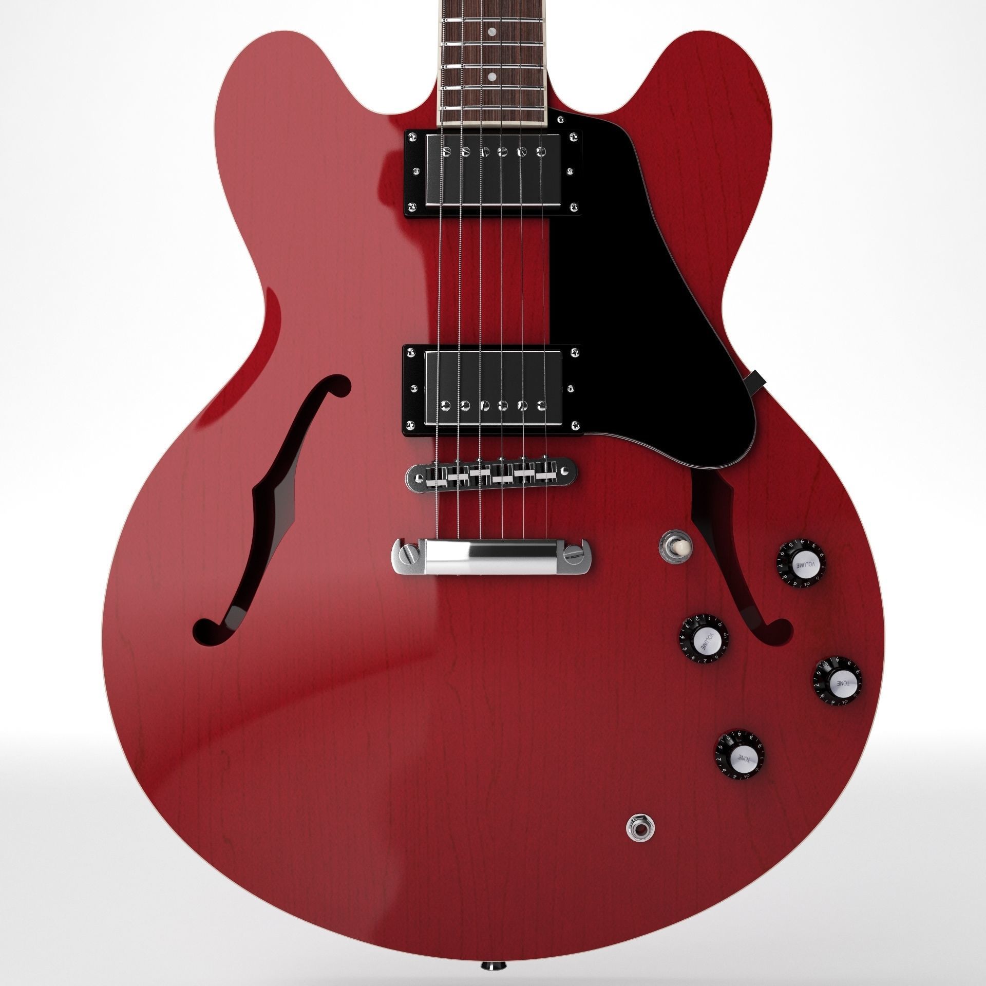 Gibson ES 335 Wine Red 3D model_1