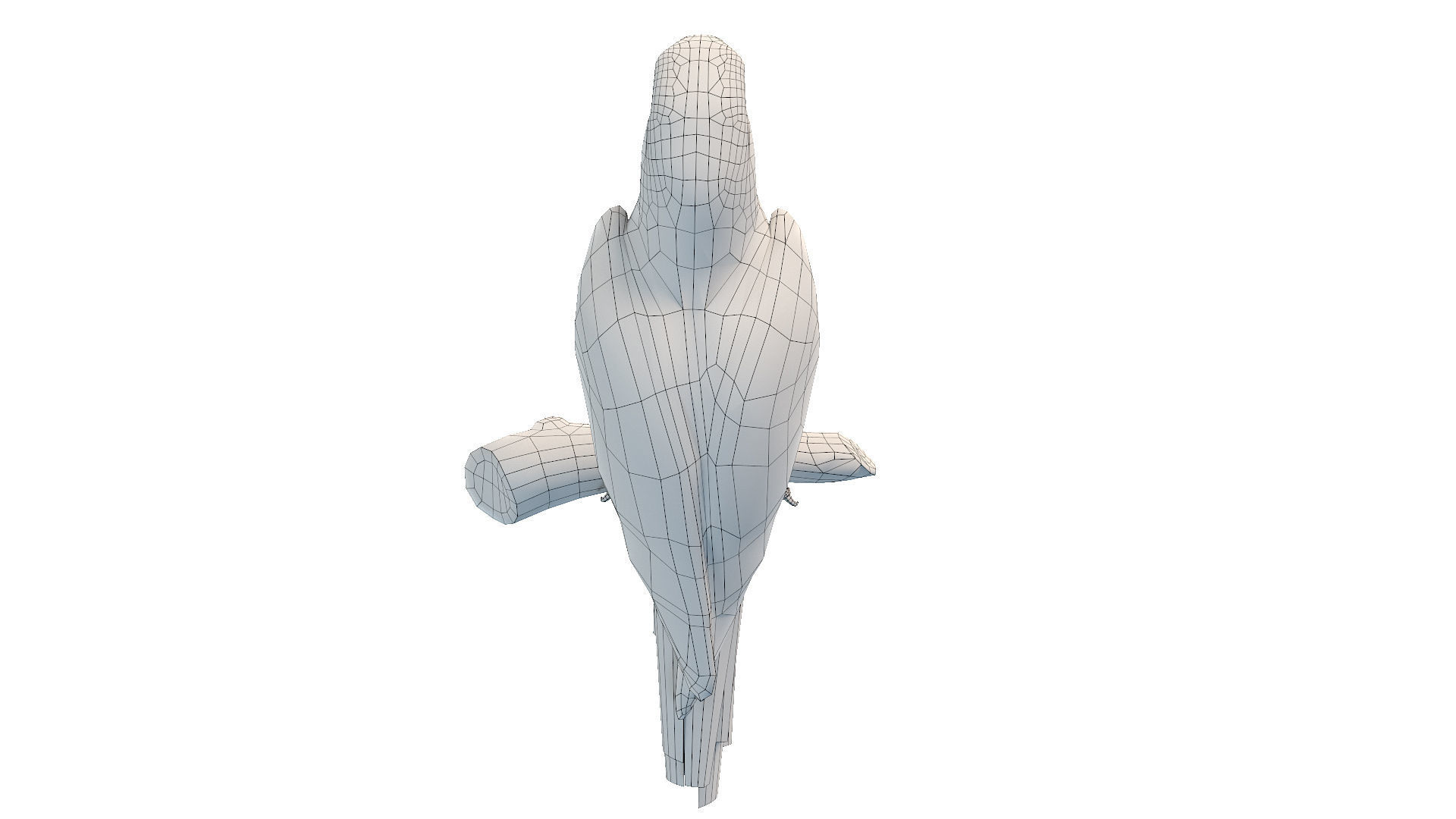 Birds Collection macaw perched on branch 3D model_59