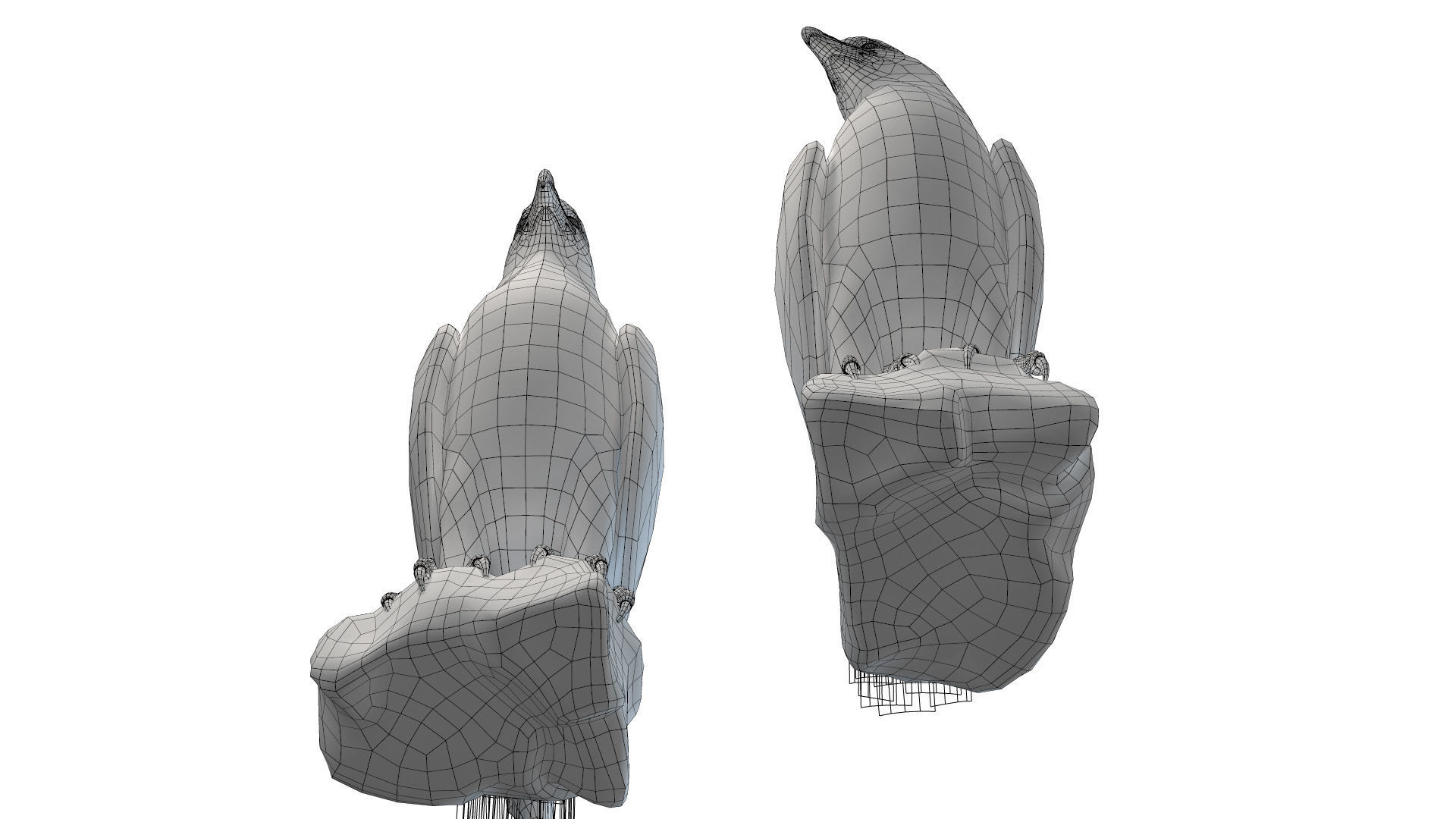 Birds Collection macaw perched on branch 3D model_103