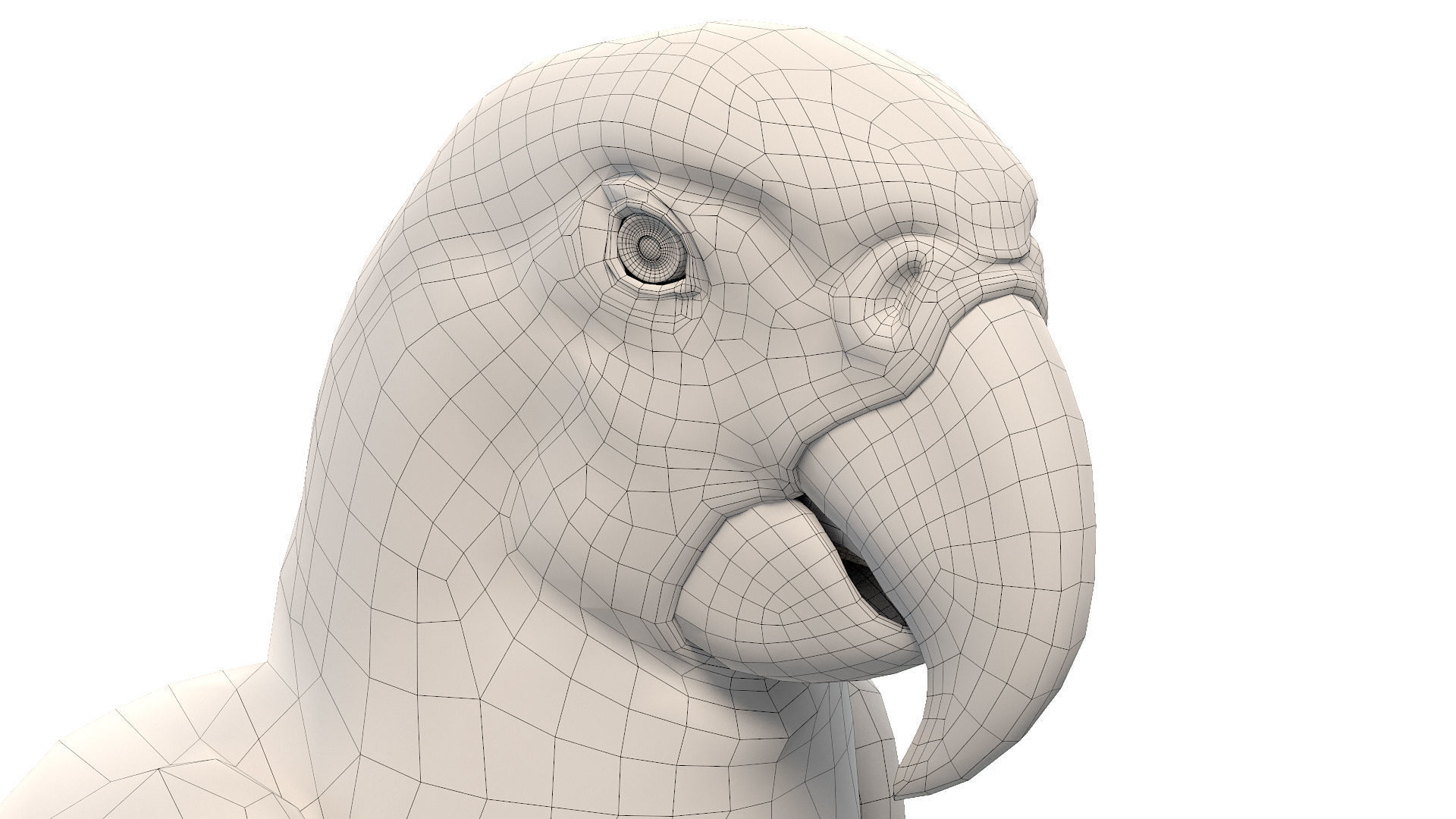 Birds Collection macaw perched on branch 3D model_64