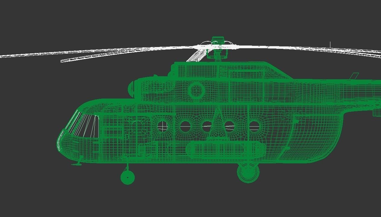 Soviet-Russian helicopter Mi-8 3D model_10