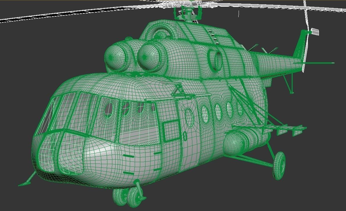 Soviet-Russian helicopter Mi-8 3D model_11