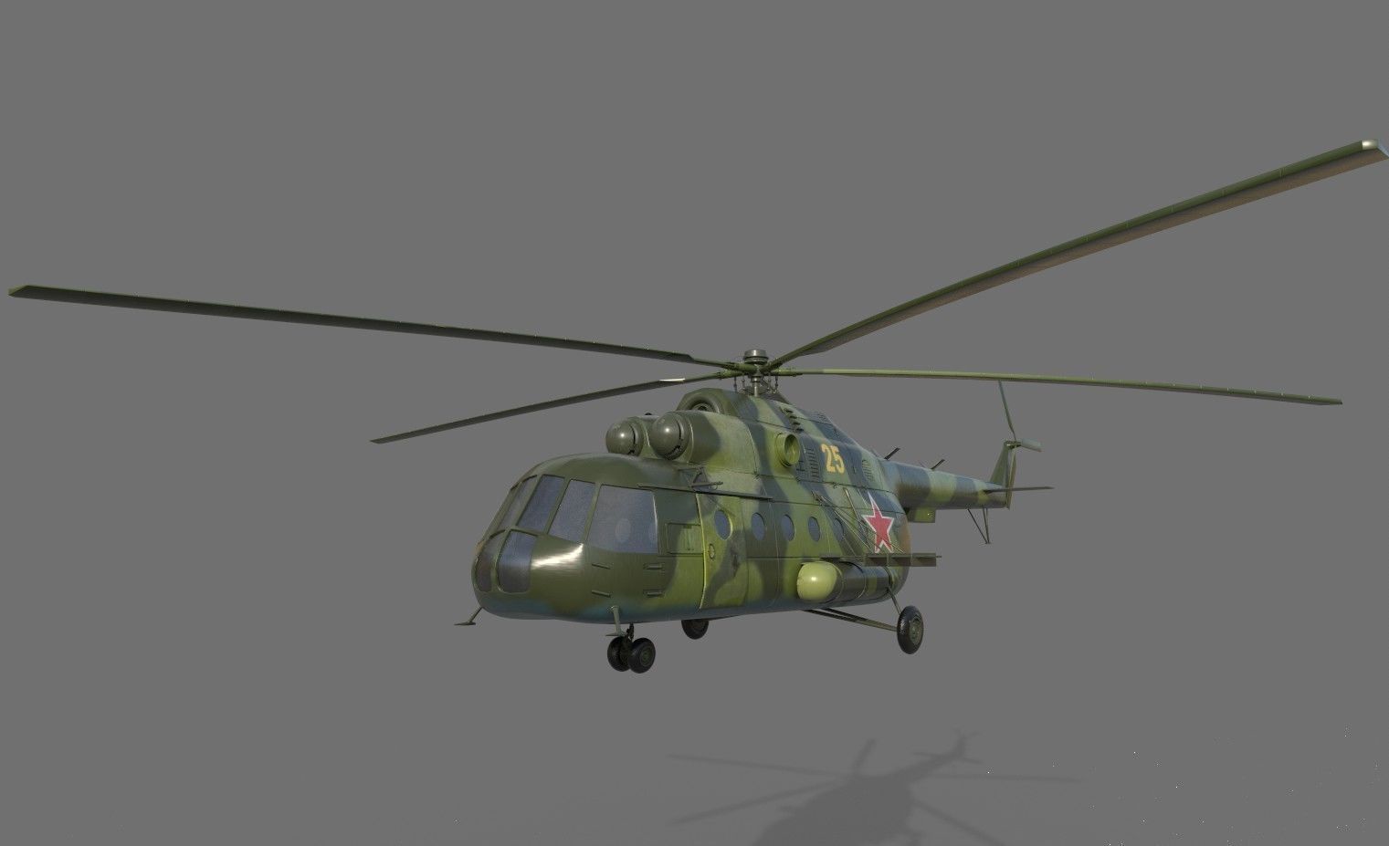 Soviet-Russian helicopter Mi-8 3D model_9