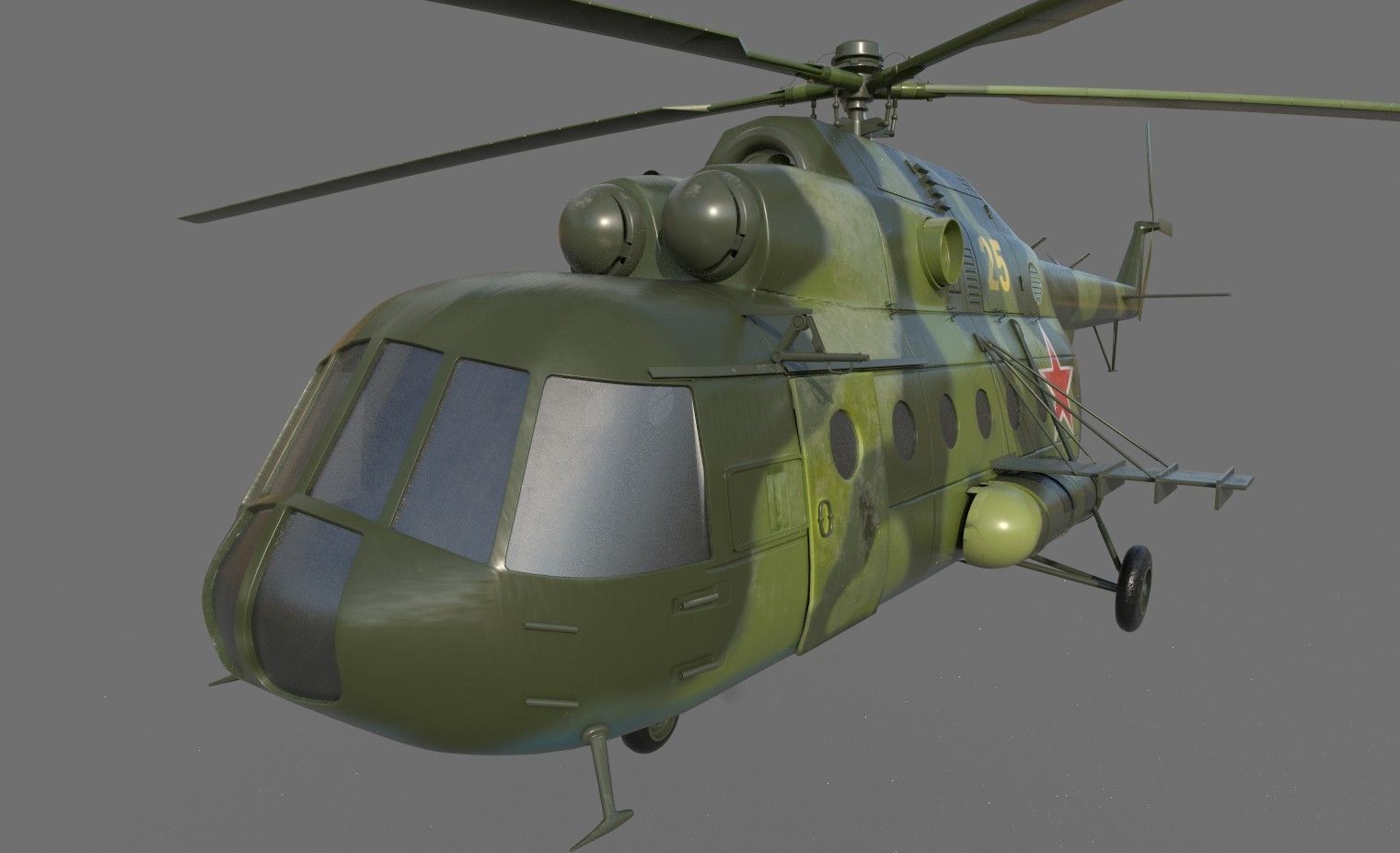 Soviet-Russian helicopter Mi-8 3D model_5