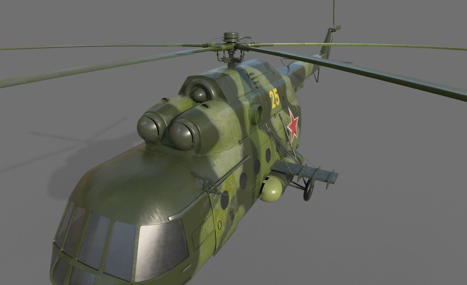 Soviet-Russian helicopter Mi-8 3D model_3