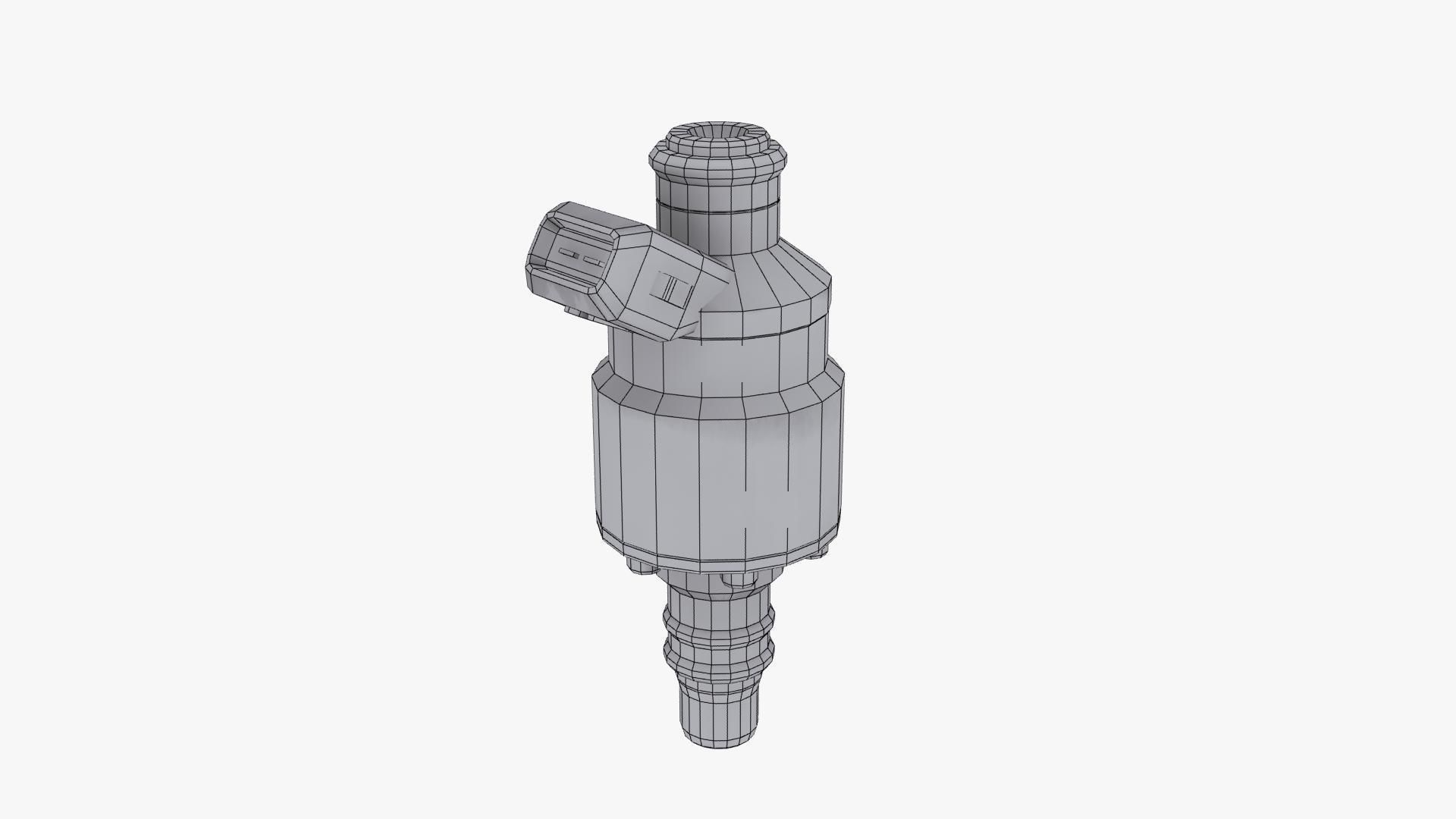 Billet Atomizer3 Fuel Injector - 700 PPH Low-poly 3D model_12
