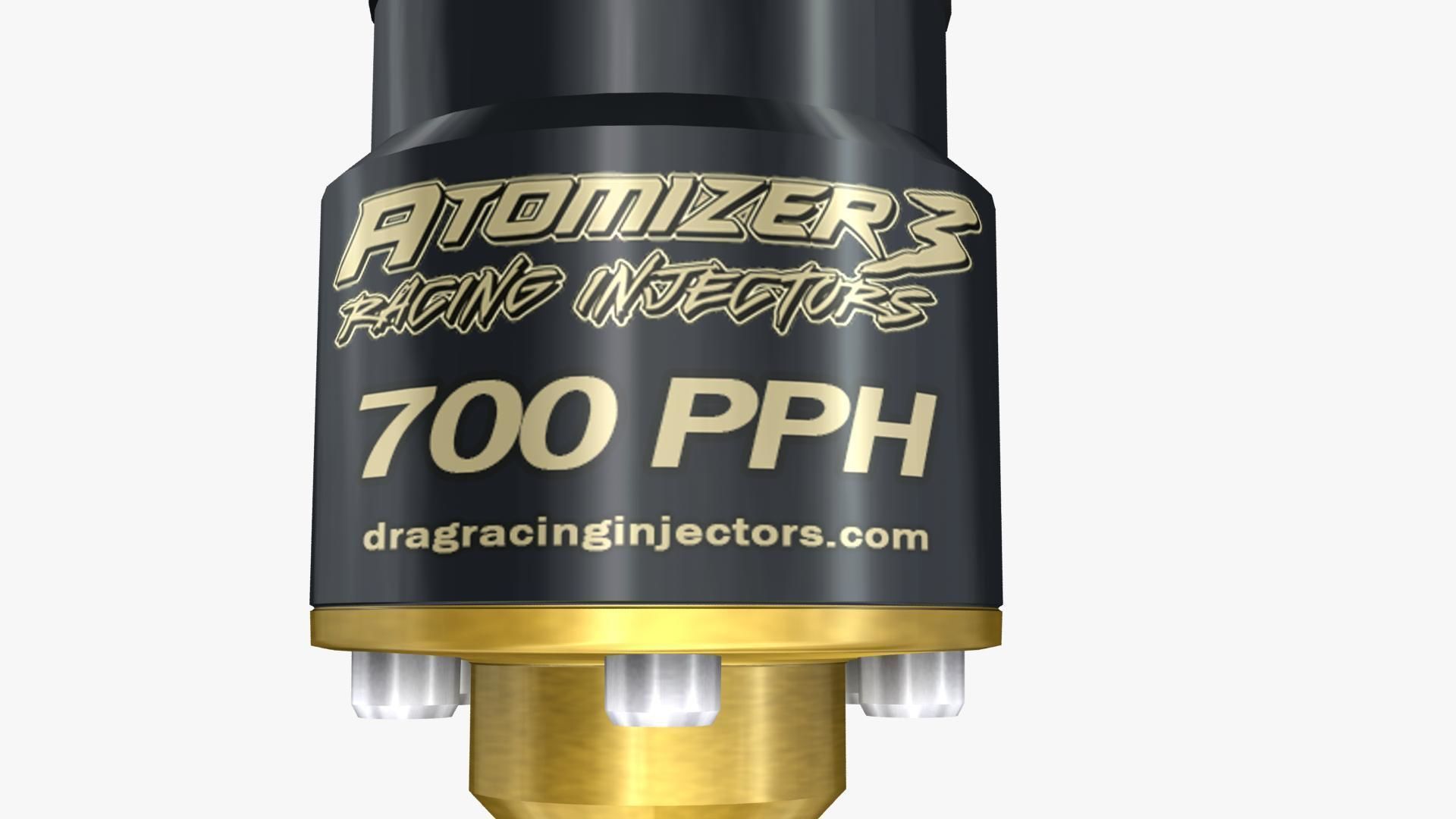 Billet Atomizer3 Fuel Injector - 700 PPH Low-poly 3D model_4