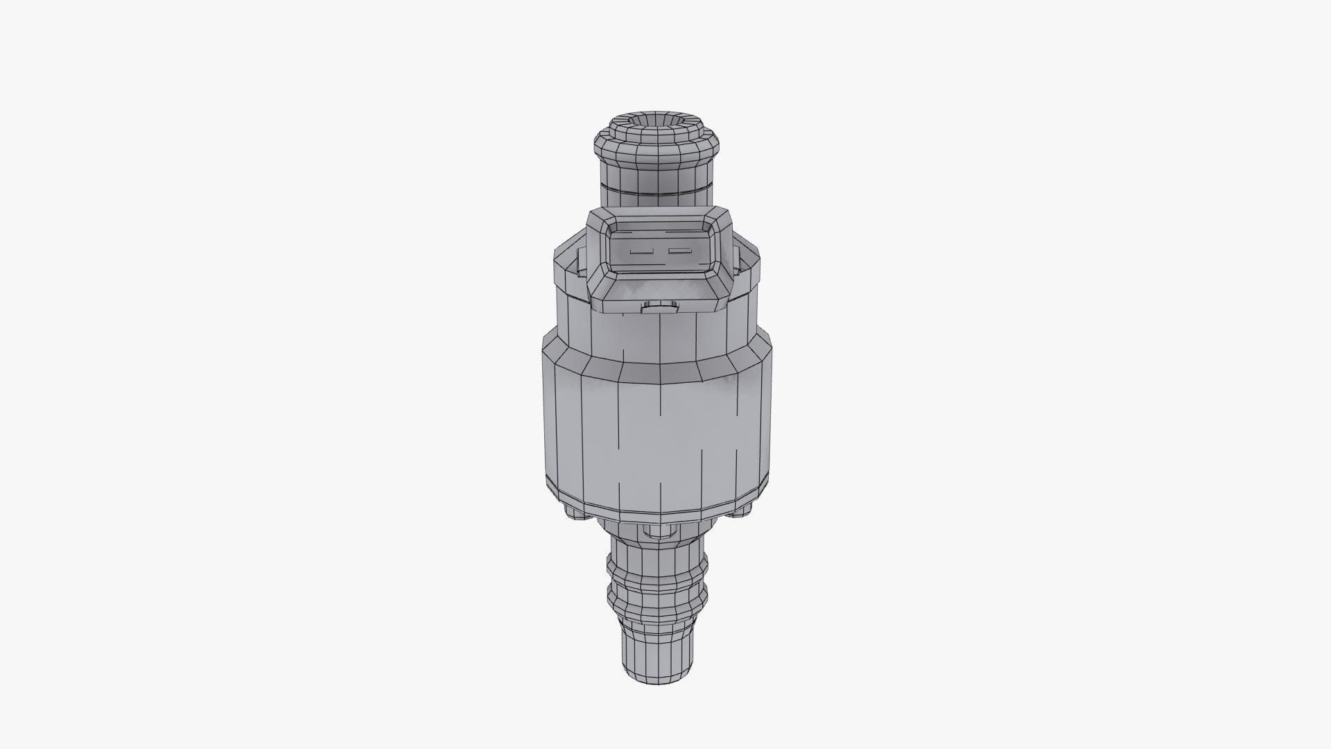 Billet Atomizer3 Fuel Injector - 700 PPH Low-poly 3D model_11