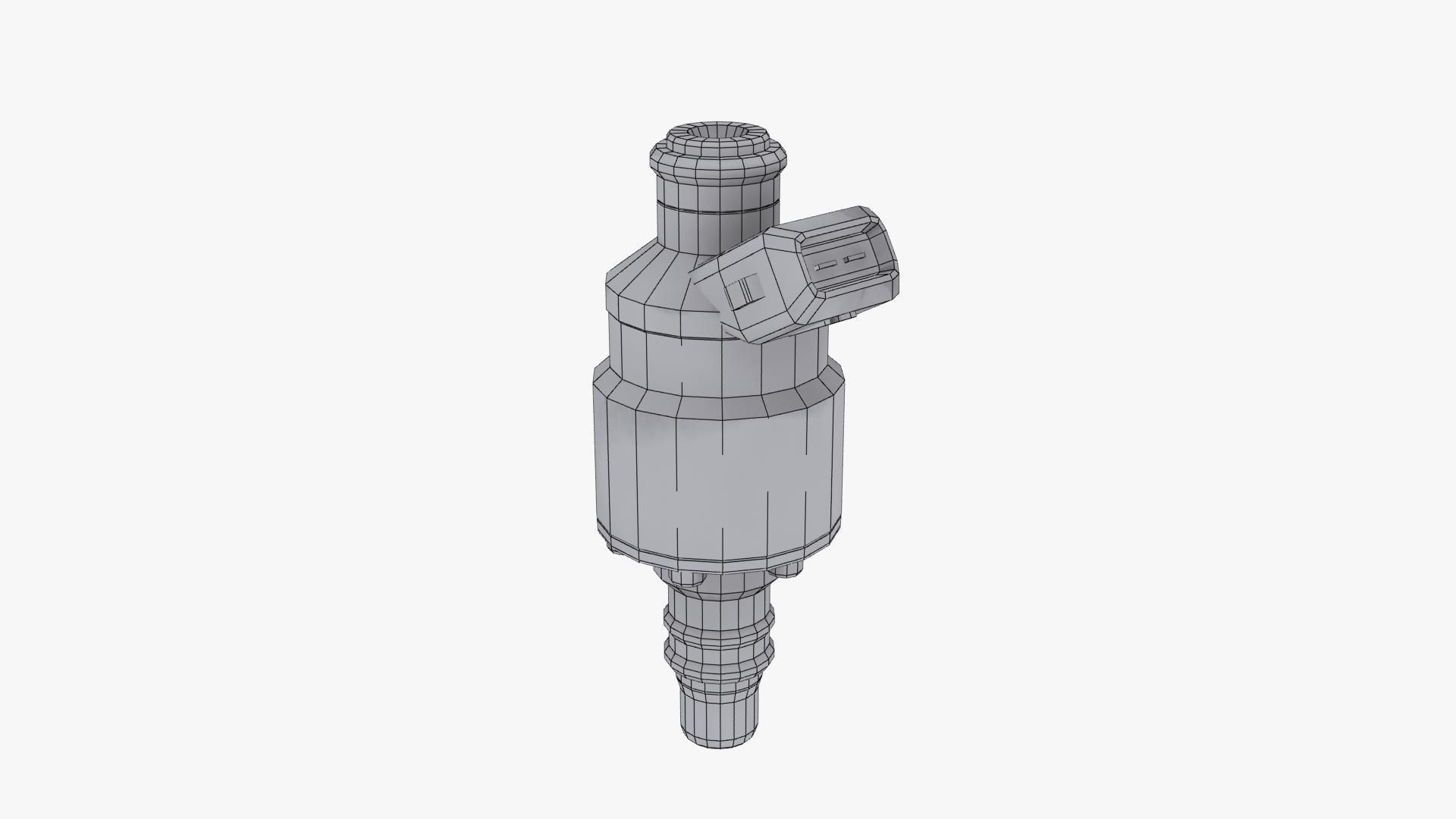 Billet Atomizer3 Fuel Injector - 700 PPH Low-poly 3D model_10