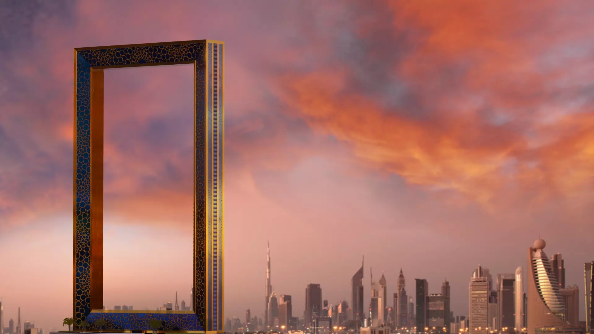 Dubai Frame - United Arab Emirates - Exterior 3d Model Low-poly 3D model