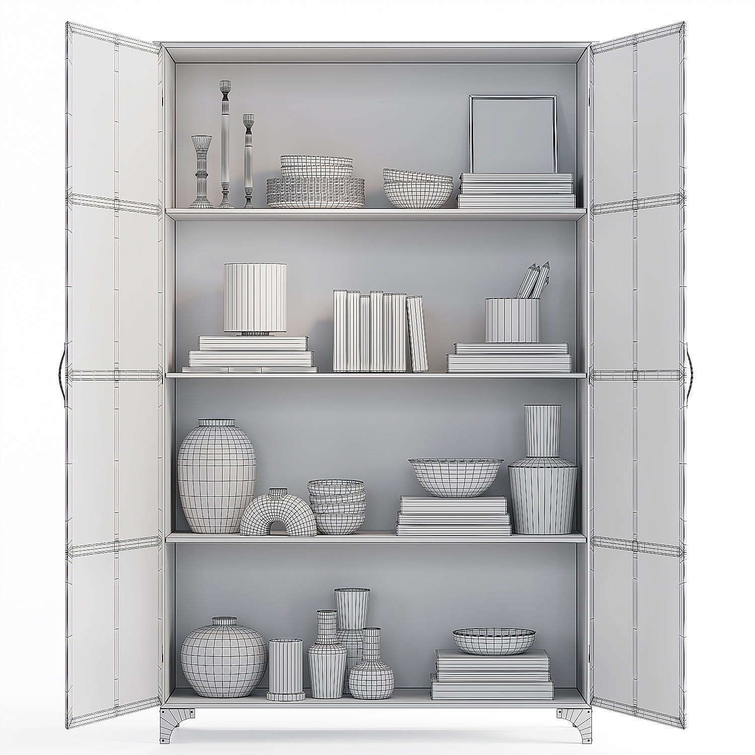Crate and Barrel Kedzie cabinet 3D model_6