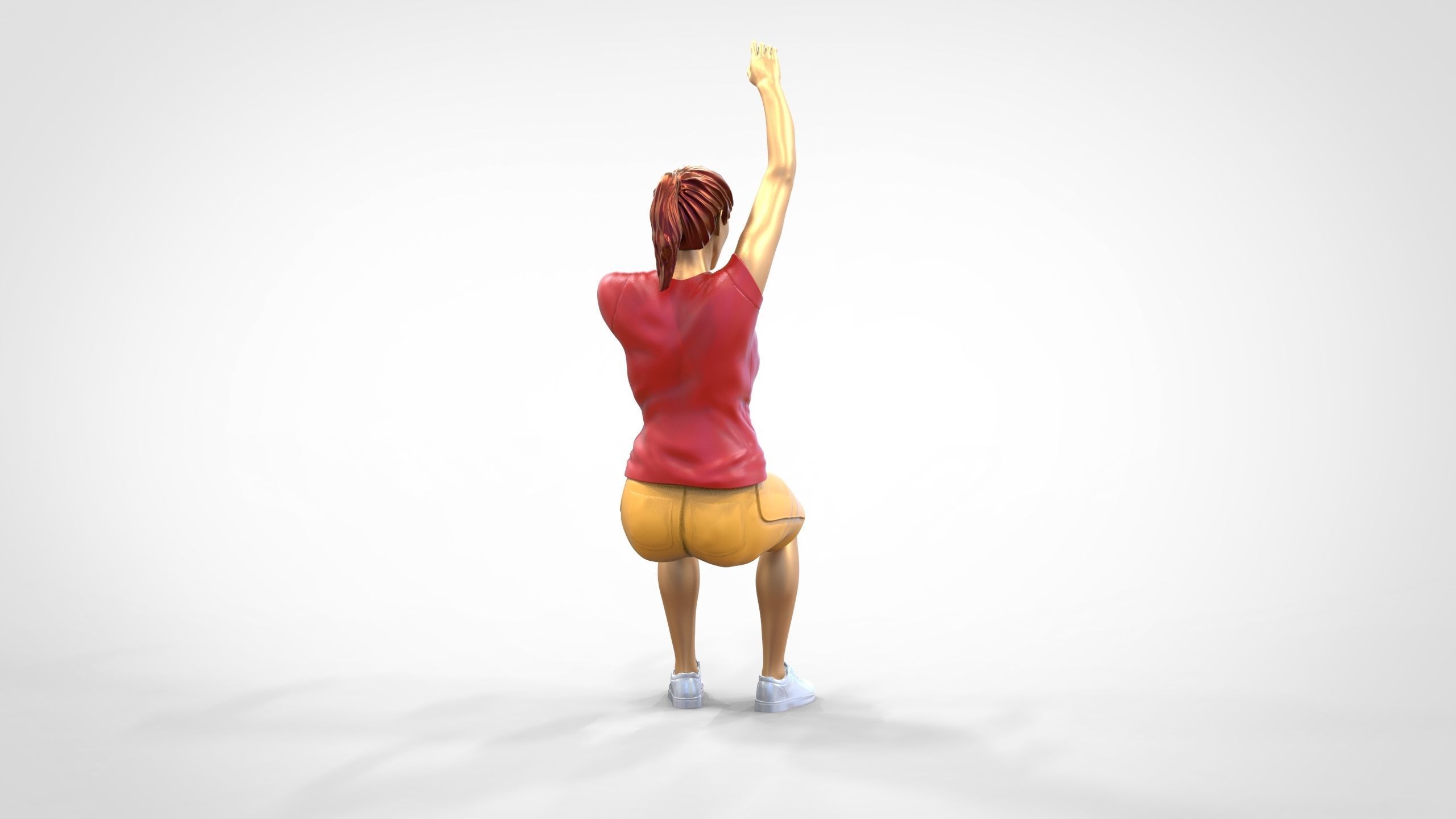 N9 Football fan Spectator Mexican waving in stadium 3D print model_22