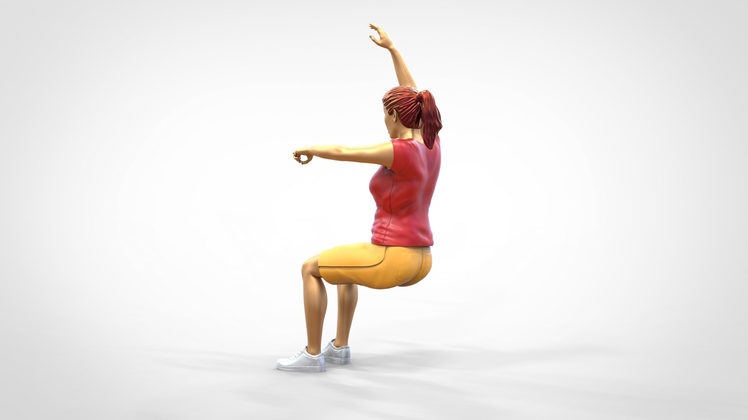 N9 Football fan Spectator Mexican waving in stadium 3D print model_15