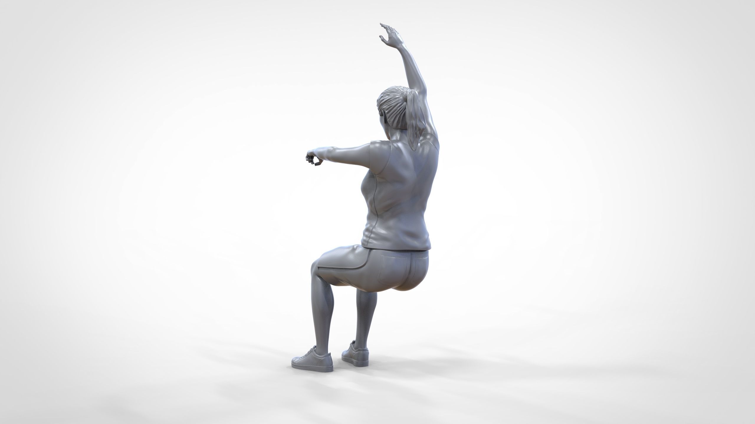 N9 Football fan Spectator Mexican waving in stadium 3D print model_44