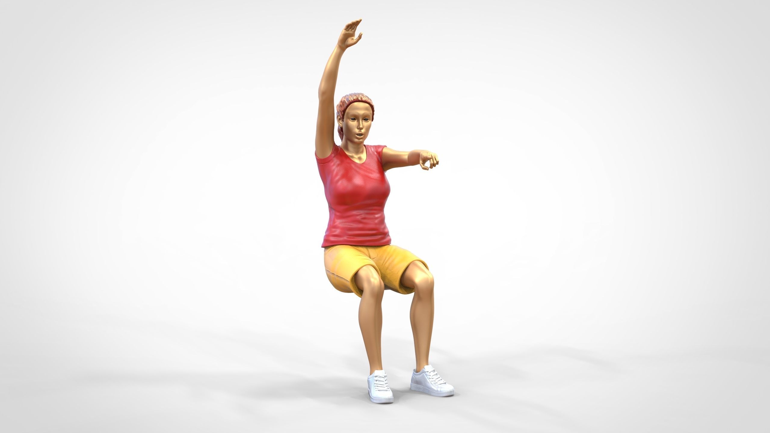 N9 Football fan Spectator Mexican waving in stadium 3D print model_36