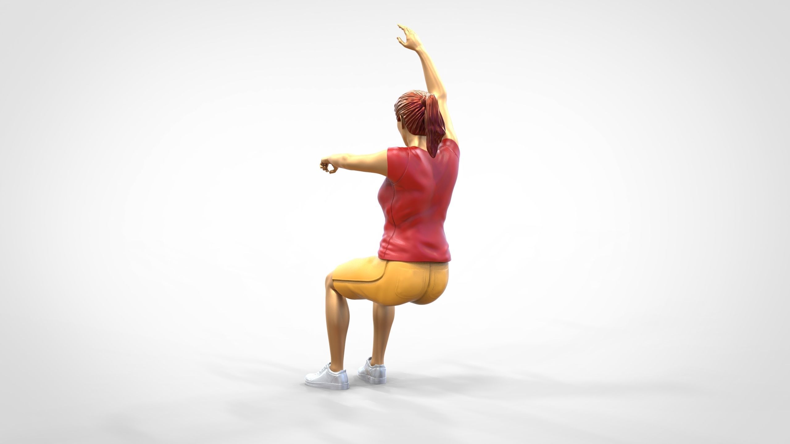 N9 Football fan Spectator Mexican waving in stadium 3D print model_17