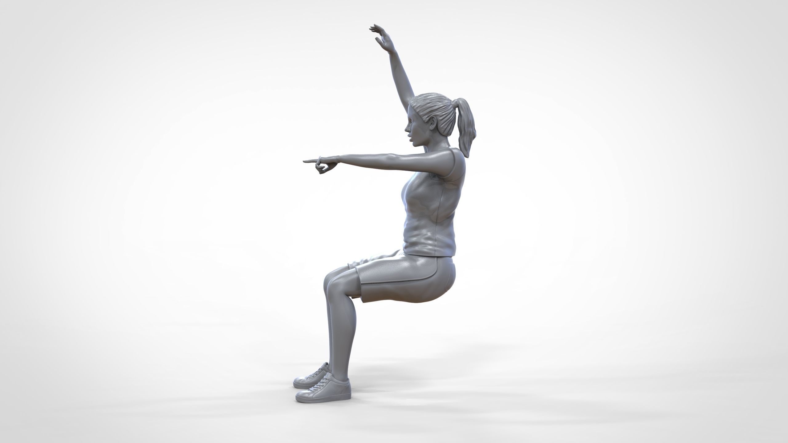 N9 Football fan Spectator Mexican waving in stadium 3D print model_42