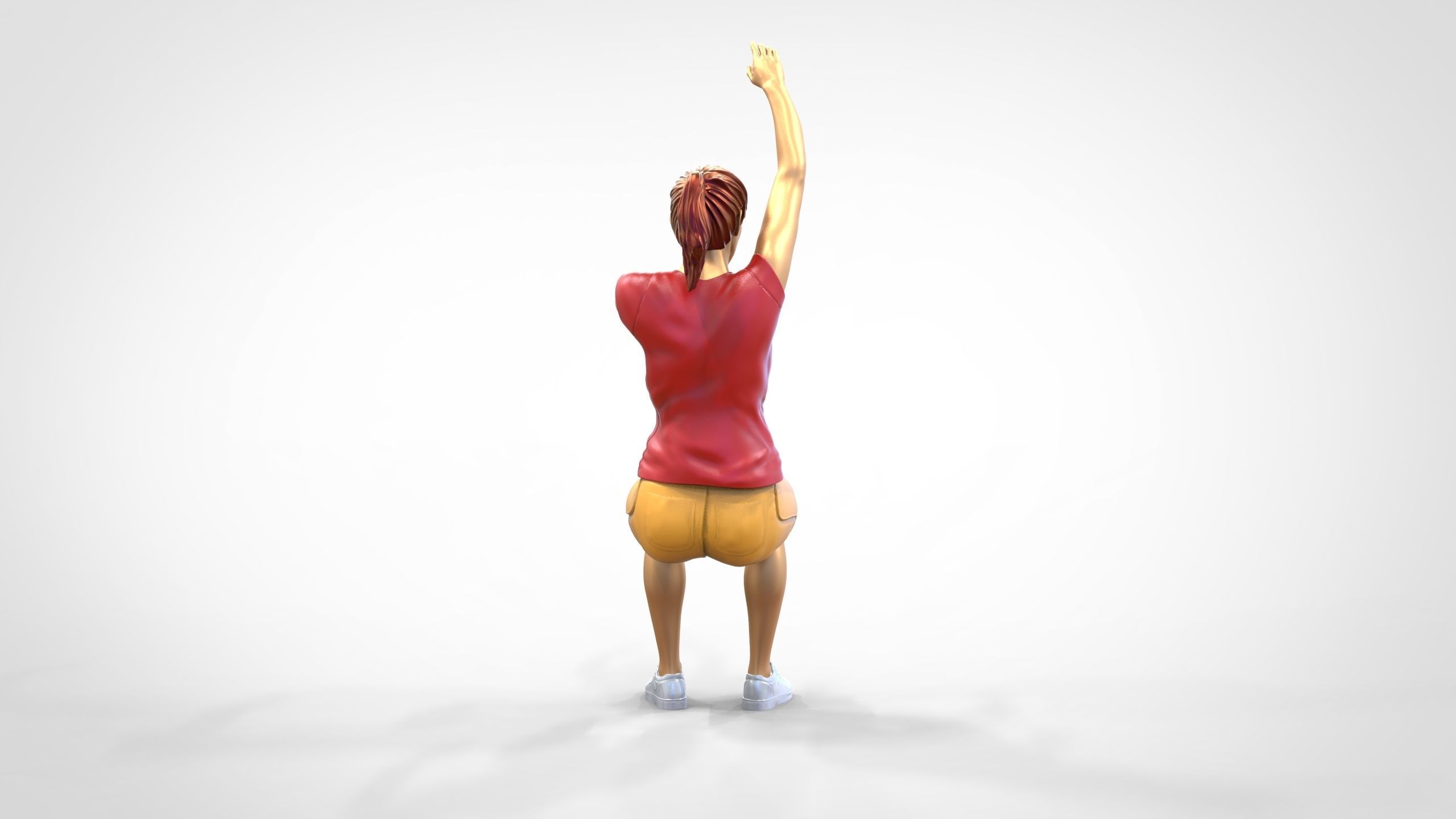 N9 Football fan Spectator Mexican waving in stadium 3D print model_21