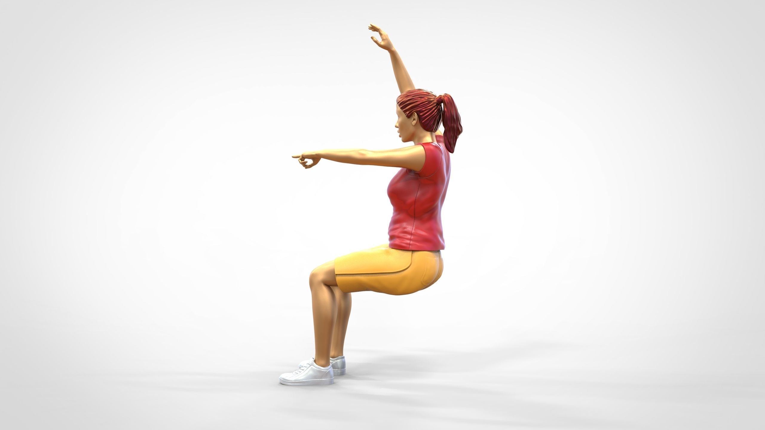 N9 Football fan Spectator Mexican waving in stadium 3D print model_13