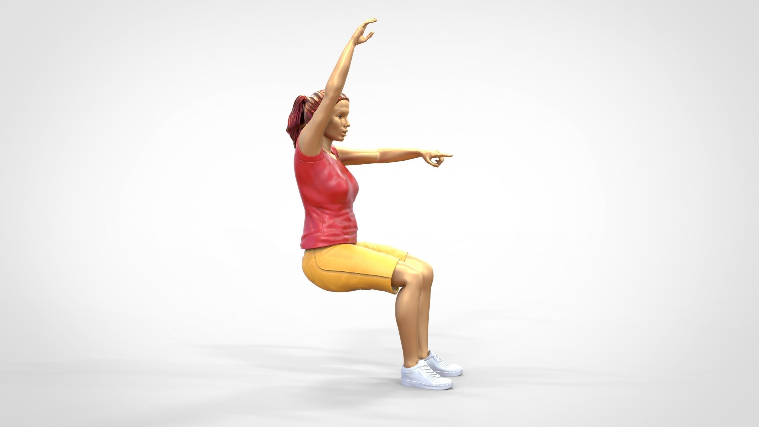 N9 Football fan Spectator Mexican waving in stadium 3D print model_31