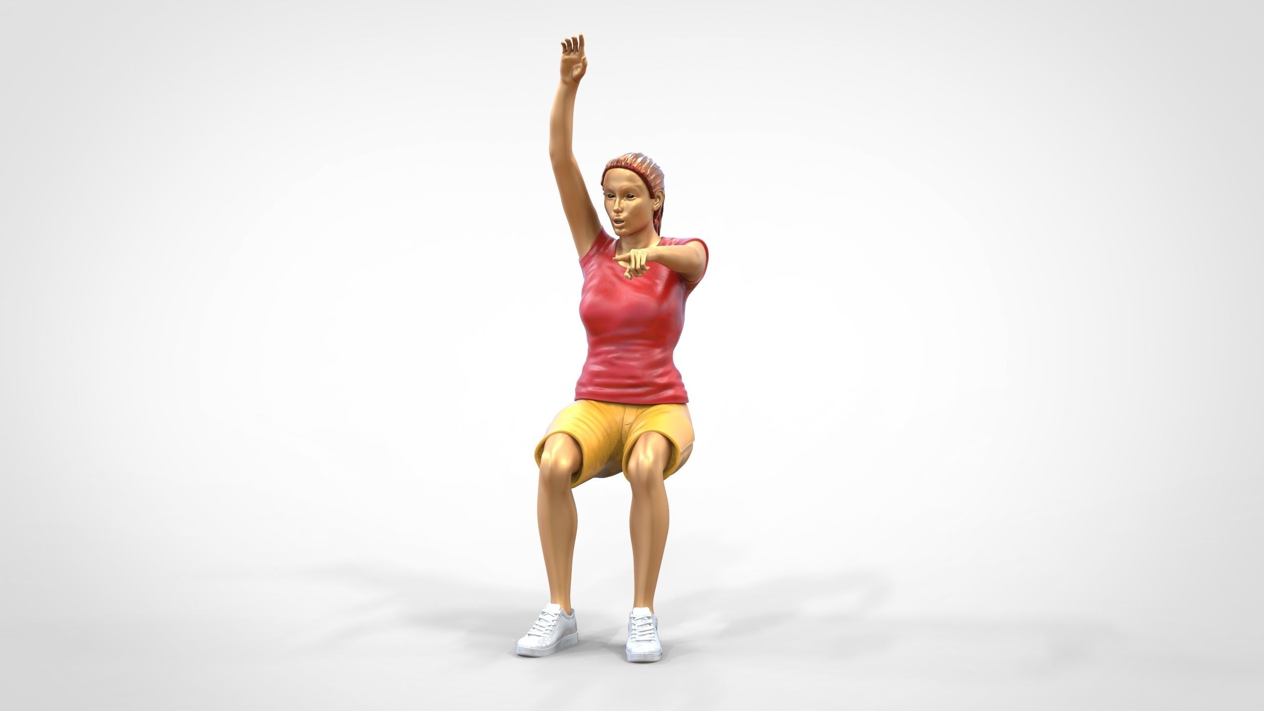 N9 Football fan Spectator Mexican waving in stadium 3D print model_4