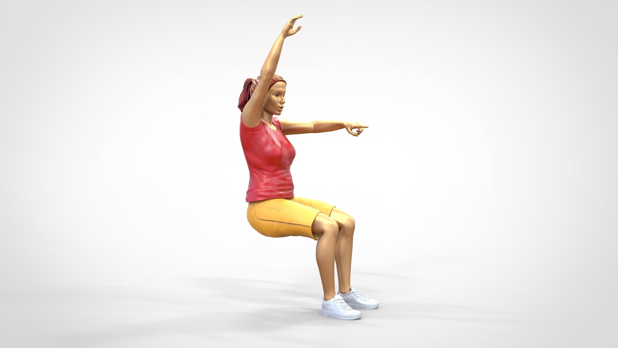 N9 Football fan Spectator Mexican waving in stadium 3D print model_32