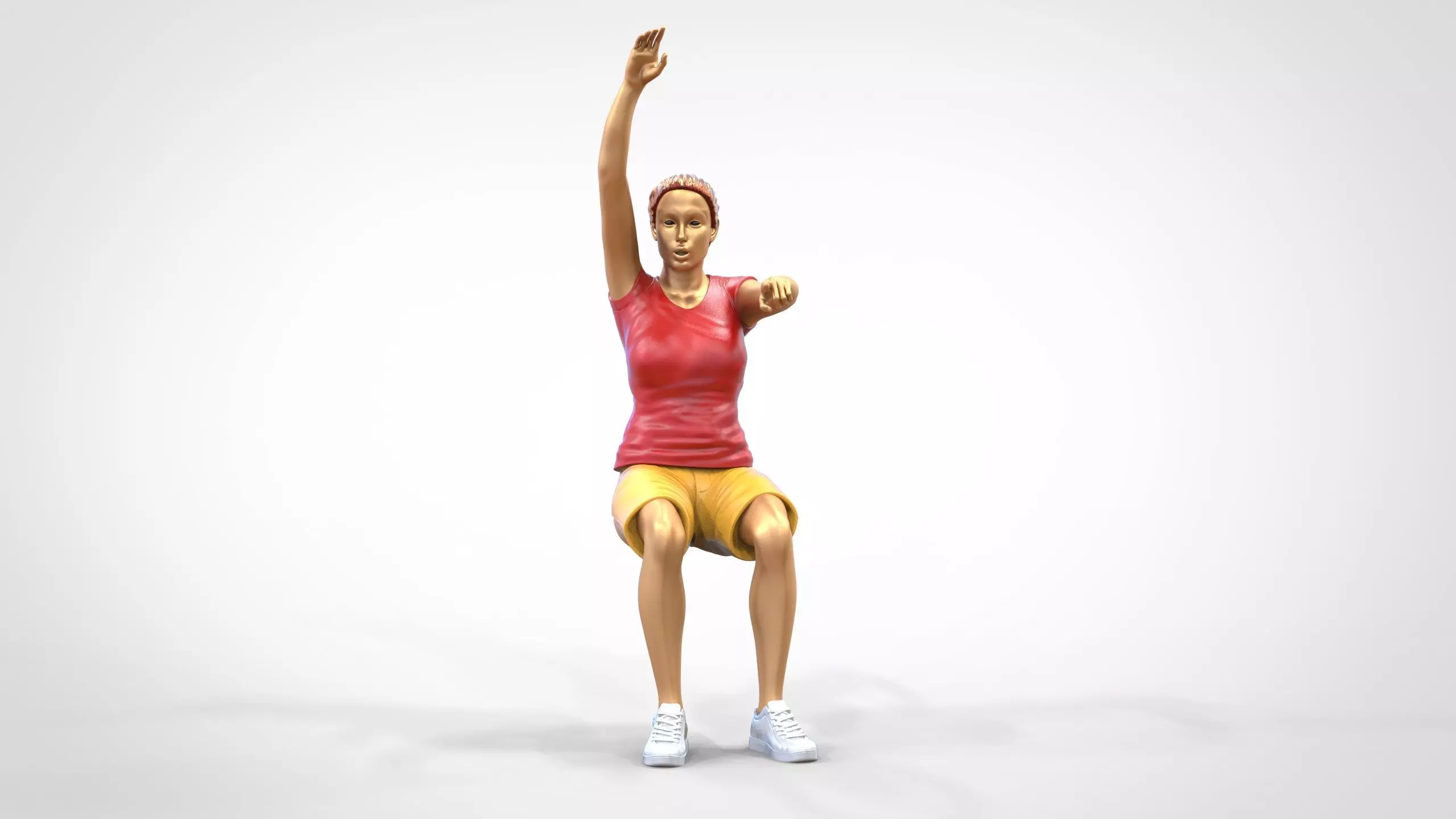 N9 Football fan Spectator Mexican waving in stadium 3D print model_0