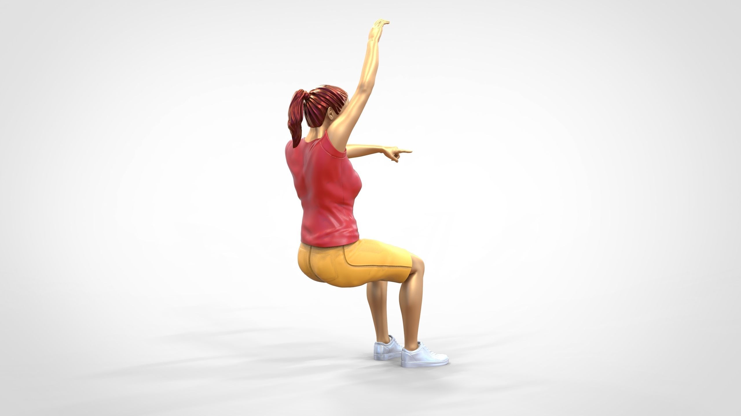 N9 Football fan Spectator Mexican waving in stadium 3D print model_26