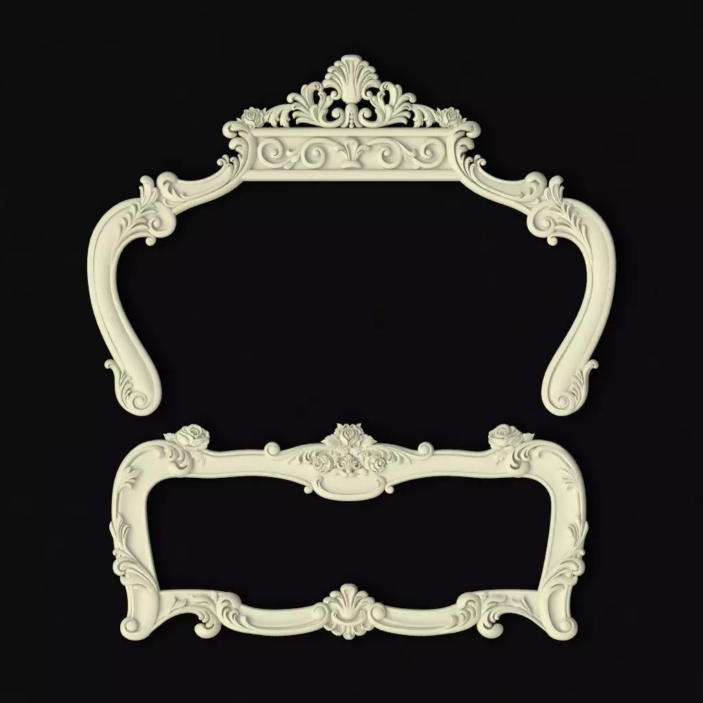 headboard and footboard 3D model_0